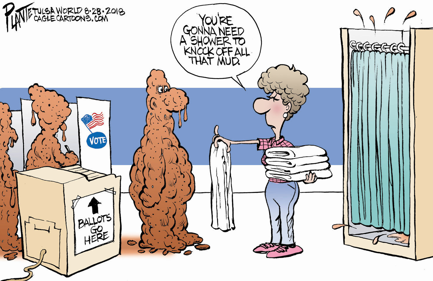 Bruce Plante Cartoon: Oklahoma Runoffs
